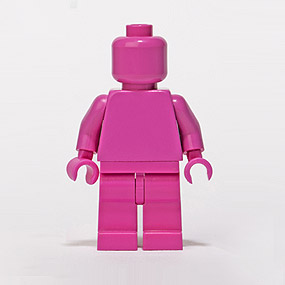 Lego Minifig monochrome DARK PINK