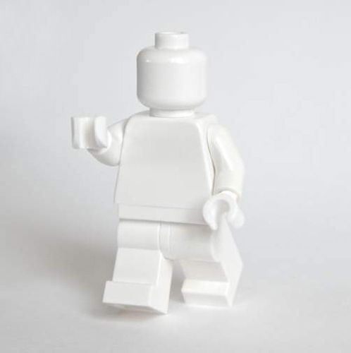 Lego Minifig monochrome BLANC - WHITE