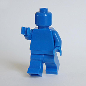 Lego Minifig monochrome BLEU - BLUE