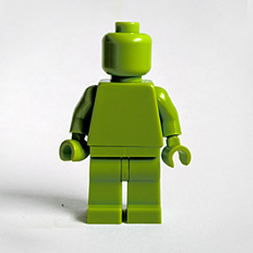 Lego Minifig monochrome LIME