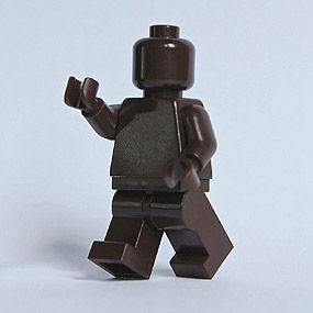 Lego Minifig monochrome DARK BROWN - MARRON FONCÉ