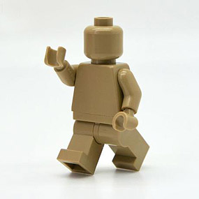 Lego Minifig monochrome DARK TAN