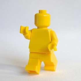 Lego Minifig monochrome JAUNE - YELLOW