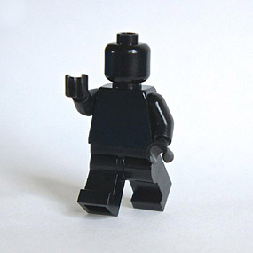 Lego Minifig monochrome BLACK - NOIR