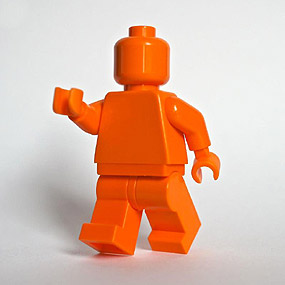 Lego Minifig monochrome ORANGE