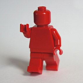 Lego Minifig monochrome ROUGE - RED