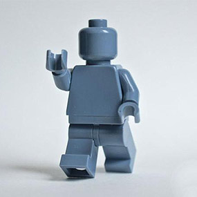 Lego Minifig monochrome SAND BLUE