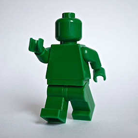 Lego Minifig monochrome GREEN - VERT
