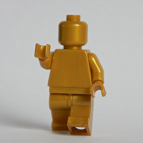 Lego Minifig monochrome PEARL GOLD