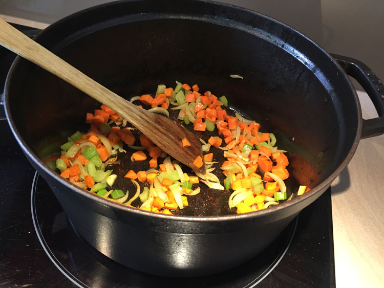 Remuez les légumes - Osso Bucco Veau