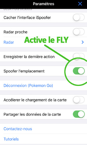 Fly avec iSpoofer