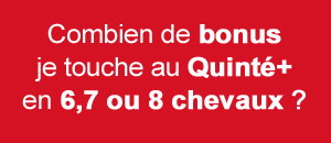 Nombre de bonus 3 et 4 au Quinté+