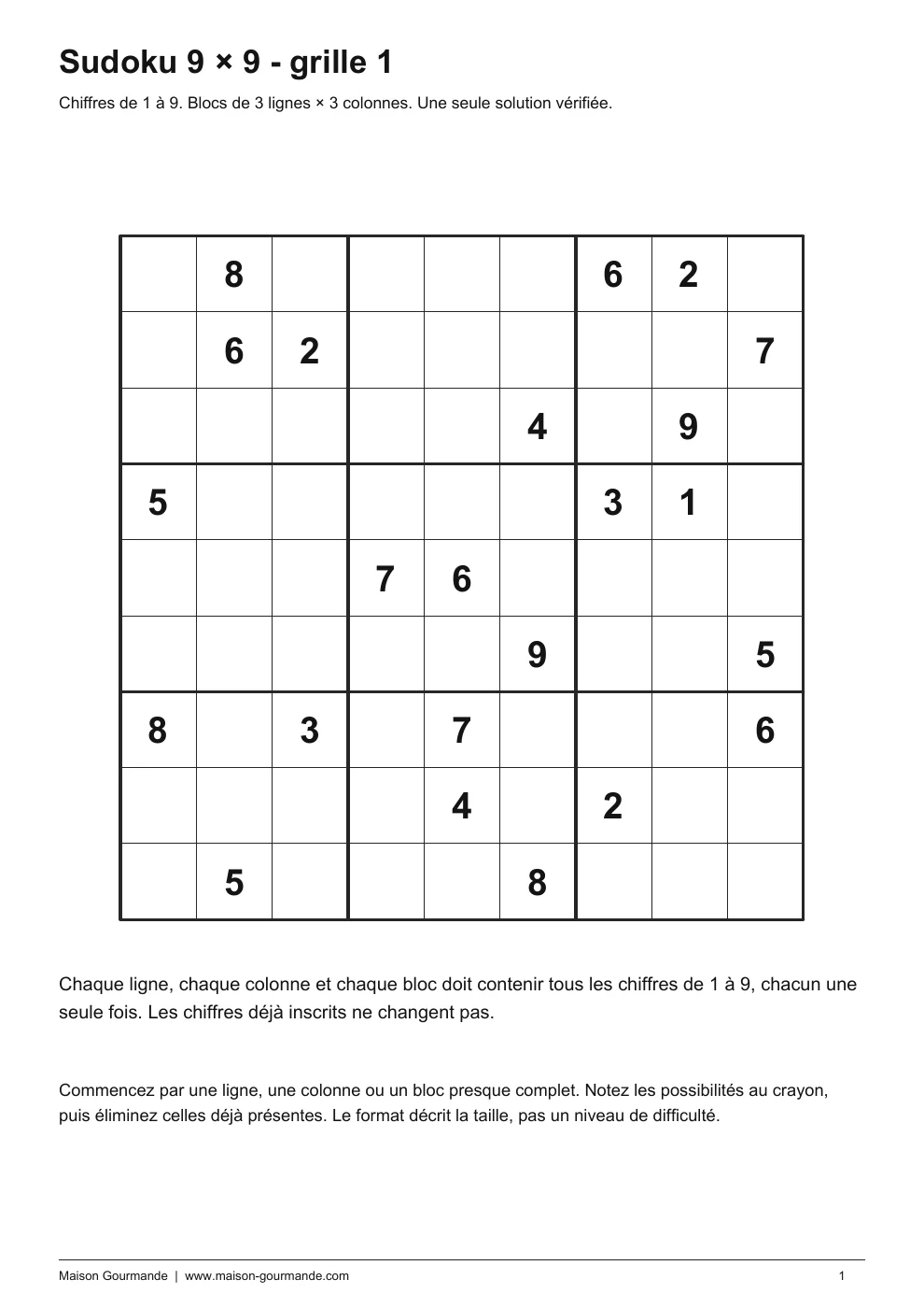 Sudoku - 9 × 9 1 - page 1
